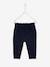 Molton babybroek met elastische taille flesgroen+inkt+rozen - vertbaudet enfant 