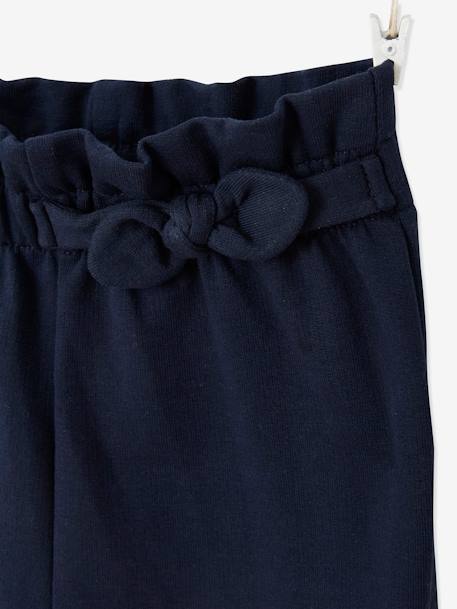 Molton babybroek met elastische taille flesgroen+inkt+rozen - vertbaudet enfant 