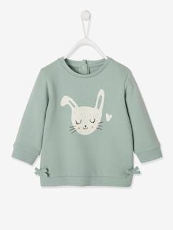 Baby-Trui, vest, sweater-Sweater-Fleece sweater in fleece met dierenmotief
