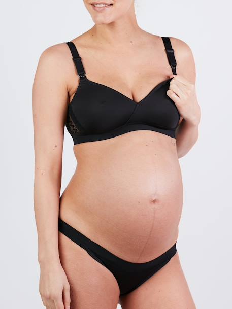 Soutien-gorge de grossesse et d'allaitement Serena CACHE C¼UR sans armatures BLUSH+NOIR+NOIR GRIS+terracotta - vertbaudet enfant 