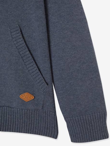 Gilet zippé col montant personnalisable garçon Bleu chiné - vertbaudet enfant 