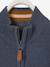 jongensvest met ritssluiting en opstaande kraag Blauw chiné+Ecru geschineerd - BROSS B 029+gemêleerd groen - vertbaudet enfant 