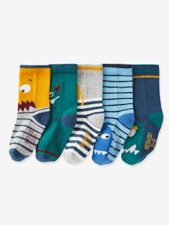 Jongens-Ondergoed-5 paar sokken met monster voor jongens Oeko-Tex®