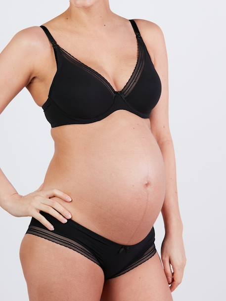Zwangerschaps- en borstvoedingsbeha Milk CACHE COEUR met beugels BLUSH+BORDEAUXROOD+ZWART - vertbaudet enfant 