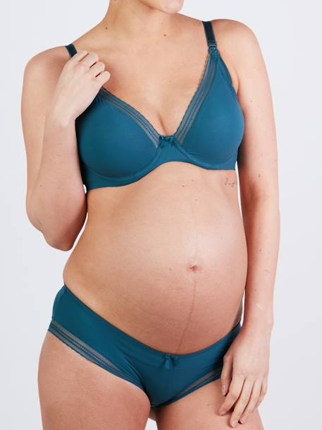 Soutien-gorge de grossesse et d'allaitement Milk CACHE C¼UR avec armatures BLUSH+BORDEAUX+NOIR+VERT - vertbaudet enfant 