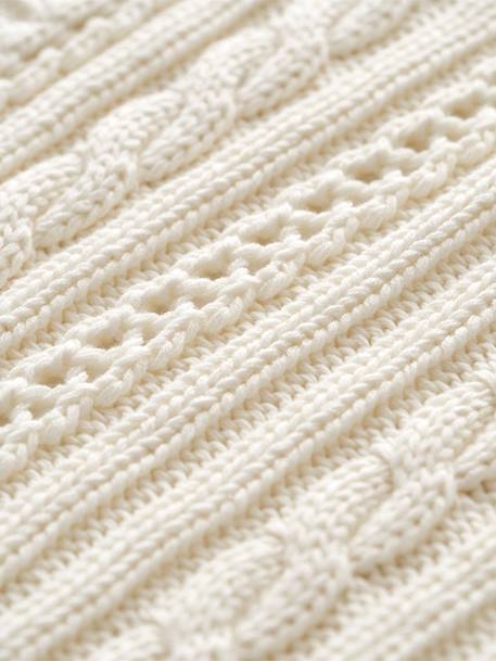 Couverture tricot HAPPY BOHÈME écru - vertbaudet enfant 