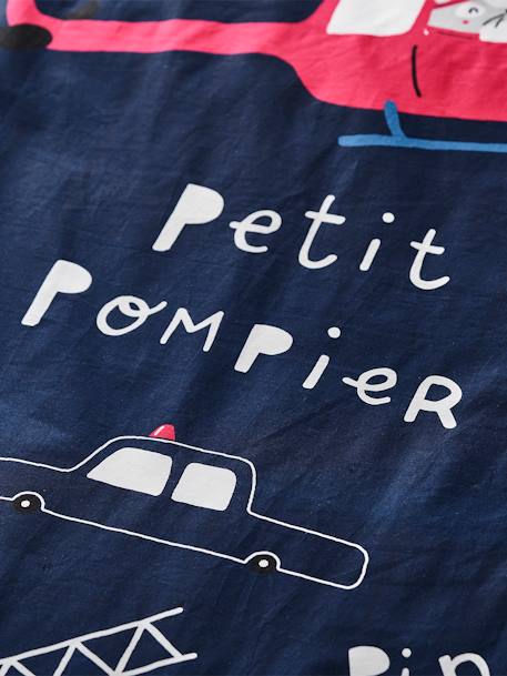 Couchage de sieste maternelle personnalisable MINILI POMPIER marine - vertbaudet enfant 