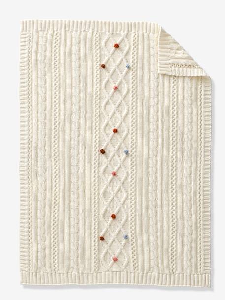 Couverture tricot HAPPY BOHÈME écru - vertbaudet enfant 