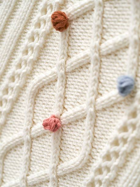 Couverture tricot HAPPY BOHÈME écru - vertbaudet enfant 