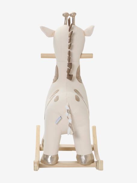 Girafe à bascule en bois FSC® ROSE MOYEN UNI AVEC DECOR - vertbaudet enfant 