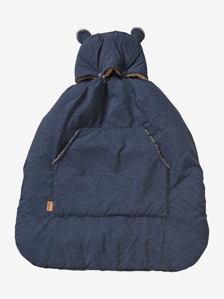 Protège porte-bébé doudoune encre+gris - vertbaudet enfant 