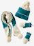Meisjesset met muts + sjaal + wanten/vingerhandschoentjes Oeko Tex® blauw - vertbaudet enfant 