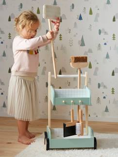 Speelgoed-Imitatiespelletjes-Huis, klussen en beroepen-Houten schoonmaakkar