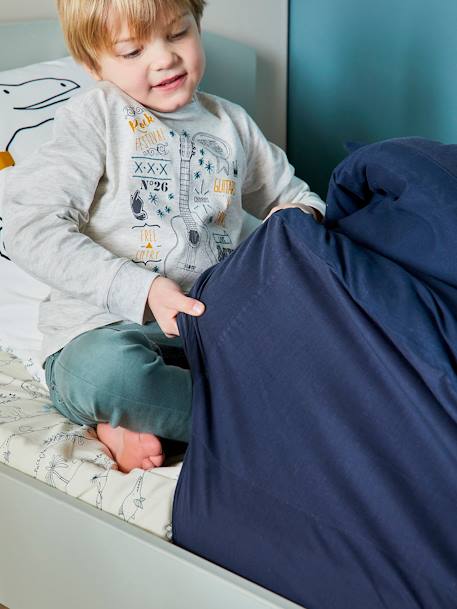 Dekbedovertrek voor kinderen Magicouette DINORAMA Oeko-Tex® BLAUW - vertbaudet enfant 