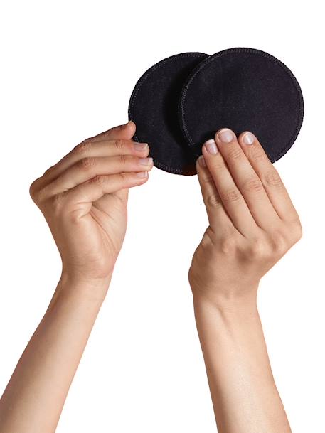 Lot de 6 coussinets d'allaitement en coton Blanc+NOIR - vertbaudet enfant 