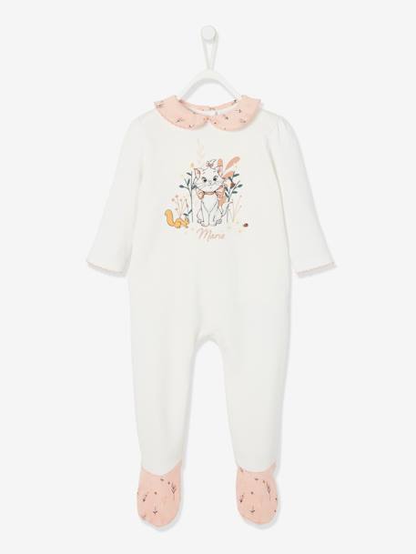 Babypyjama Disney® Aristokatten voor meisjes WIT - 11-0601 TCX / ROZE 13- - vertbaudet enfant 