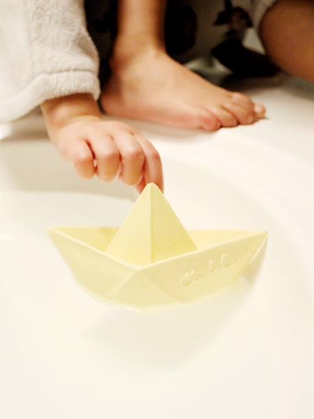 Jouet de bain Bateau Origami - MENTHE+NUDE+VANILLE - vertbaudet enfant 