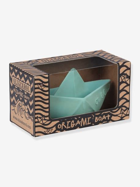 Jouet de bain Bateau Origami - MENTHE+NUDE+VANILLE - vertbaudet enfant 
