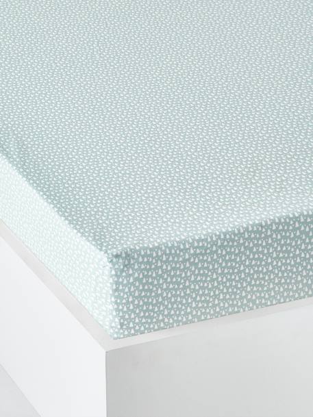 Drap-housse enfant SUR LES RAILS bleu - vertbaudet enfant 