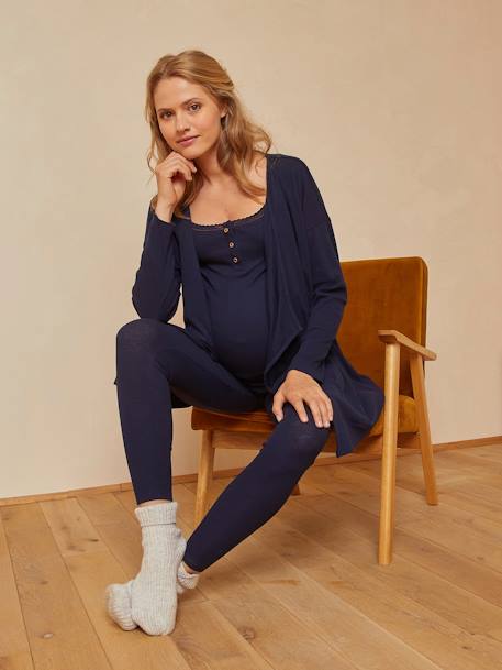 2-delige set homewear zwangerschap en borstvoeding Blauw - zie staal - vertbaudet enfant 