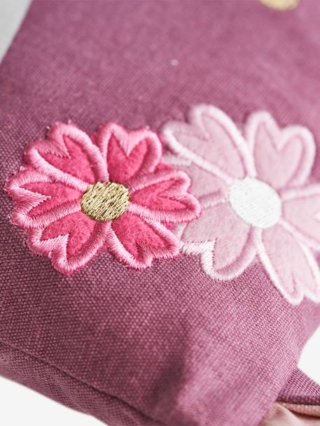 Coussin carré Bichette parme foncé / écru - vertbaudet enfant 