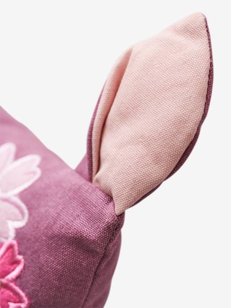 Coussin carré Bichette parme foncé / écru - vertbaudet enfant 