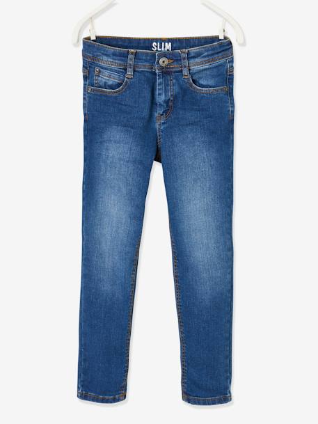 Slim fit jongensjeans Morphologik 'waterless' heupomtrek SMALL DENIM DONKERGRIJS+denimgrijs+double stone+RUW DENIM+STONE+zwart denim - vertbaudet enfant 