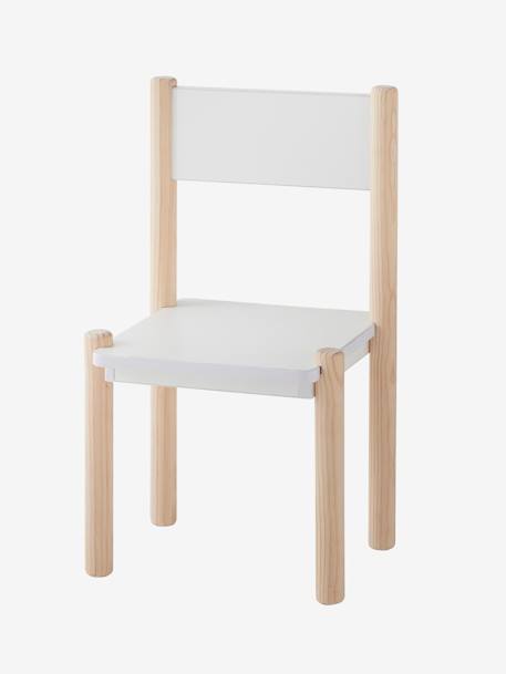 Kinderstoel voor speeltafel SERIE WOODY wit - hout - vertbaudet enfant 