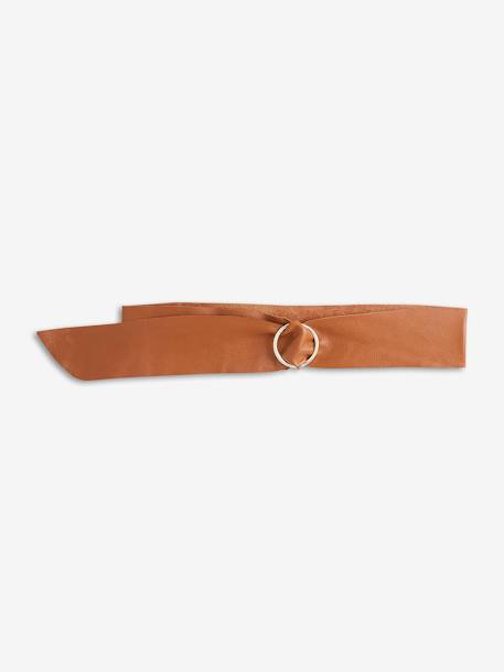 Ceinture maternité en cuir camel - vertbaudet enfant 