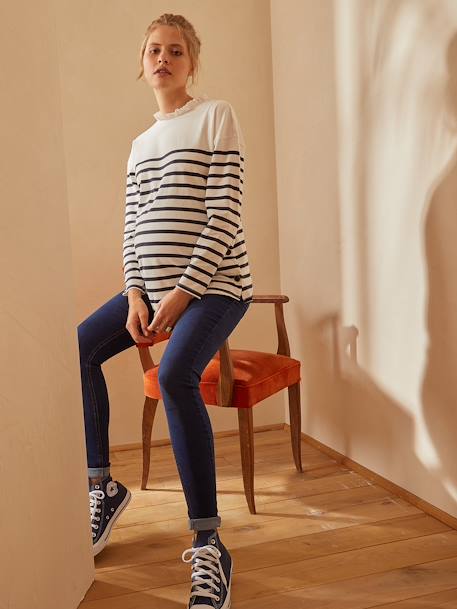 Jean de grossesse skinny bandeau sans couture BRUT CF SWATCH+GRIS/NOIR CF SWATCH - vertbaudet enfant 