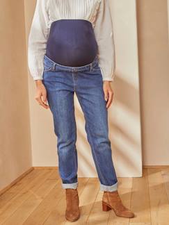 Vêtements de grossesse-Pantalon-Jean de grossesse mom bandeau sans couture