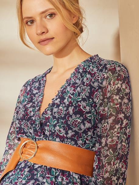 Ceinture maternité en cuir camel - vertbaudet enfant 