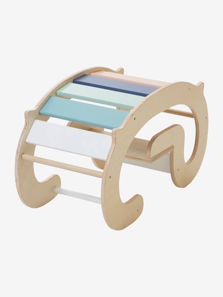 Bascule d'intérieur en bois FSC® BEIGE MOYEN UNI AVEC DECOR - vertbaudet enfant 