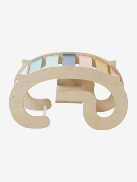 Bascule d'intérieur en bois FSC® BEIGE MOYEN UNI AVEC DECOR - vertbaudet enfant 