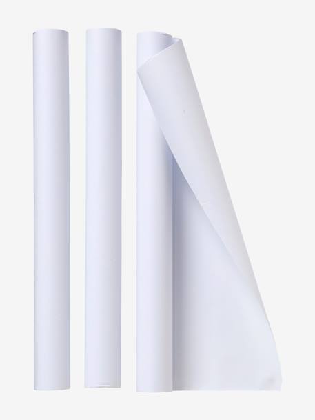 Lot de 3 rouleaux de papier pour tableau BLANC CLAIR UNI - vertbaudet enfant 