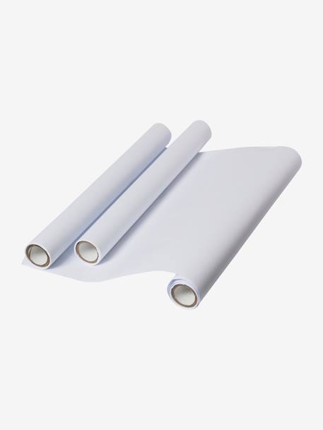 Lot de 3 rouleaux de papier pour tableau BLANC CLAIR UNI - vertbaudet enfant 