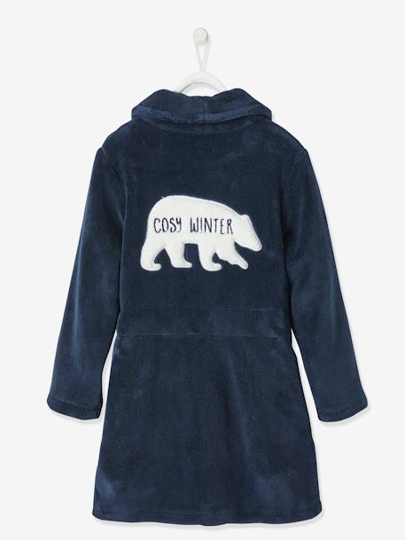 Robe de chambre en maille polaire garçon BLEU FONCE - vertbaudet enfant 