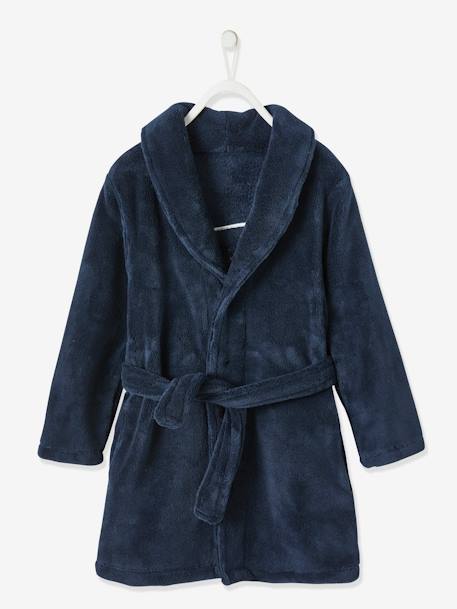 Robe de chambre en maille polaire garçon BLEU FONCE - vertbaudet enfant 