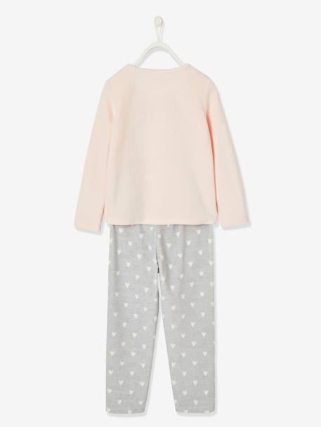 Fluwelen meisjespyjama Vos LICHTROZE - vertbaudet enfant 