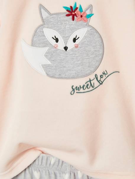 Pyjama fille velours renard ROSE CLAIR - vertbaudet enfant 