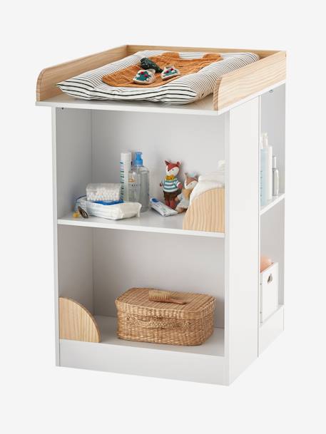 Table à langer transformable en bibliothèque LIGNE ECLIPSE BLANC - vertbaudet enfant 