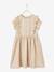 Robe de fête fille tissu lamé fantaisie beige irisé - vertbaudet enfant 