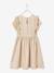 Robe de fête fille tissu lamé fantaisie beige irisé - vertbaudet enfant 