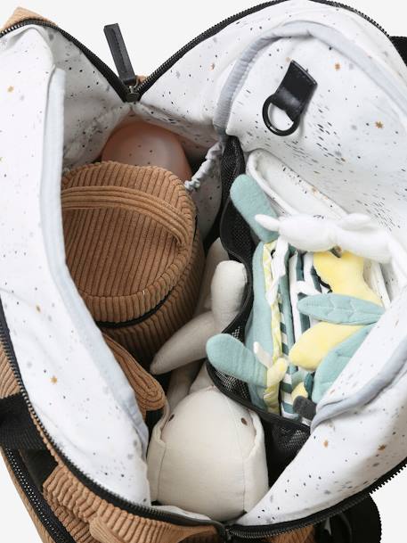 Sac à dos velours côtelé Travel noisette - vertbaudet enfant 