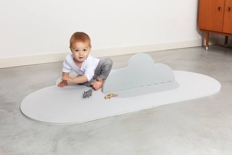 Klein wolken speelkleed - QUUT PARELGRIJS+POEDERROZE - vertbaudet enfant 
