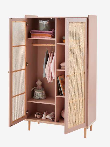 Armoire cannage POÉSIE rose+vert - vertbaudet enfant 