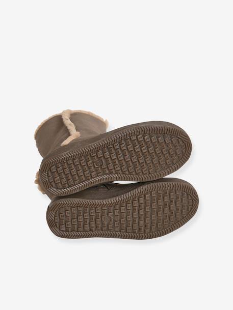 Bottes fourrées fille taupe irisé - vertbaudet enfant 