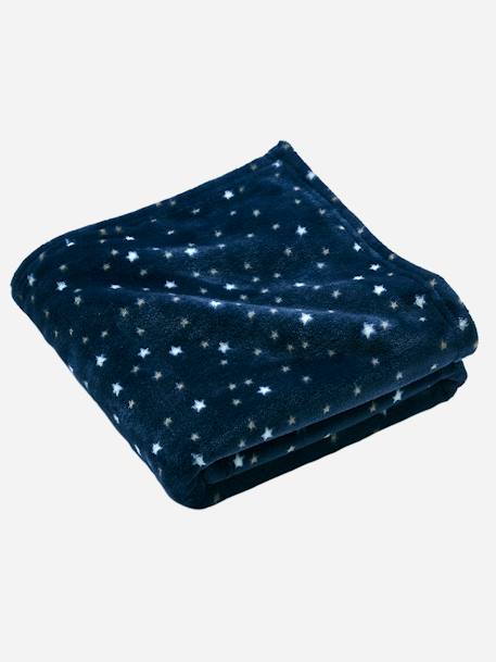 Couverture en polaire imprimée étoiles marine / étoiles - vertbaudet enfant 