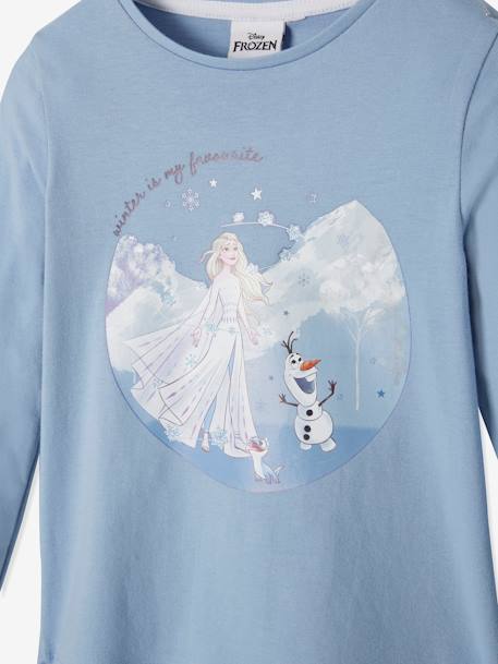 T-shirt manches longues Disney® La Reine des Neiges fille BLEU AVEC ANIME - vertbaudet enfant 
