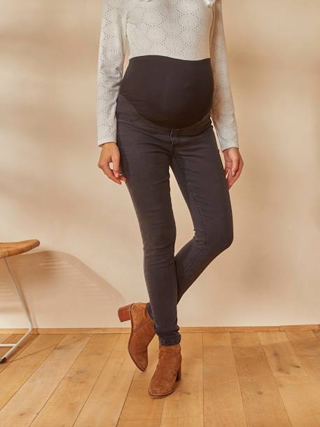 Jean de grossesse tregging avec bandeau Denim+Denim brut+double stone+GRIS - cf swatch+NOIR - cf swatch - vertbaudet enfant 